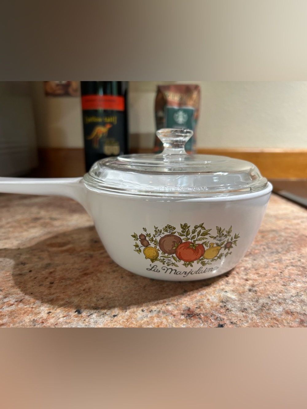 Corning French “La Marjolaine” P-82-B Spice of Life w/Pyrex glass lid P-81-C.